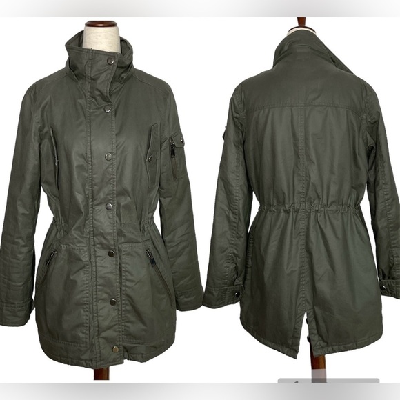 Victoria's Secret Warm Jacket Cinch Waist Size S/P Green - Picture 1 of 16